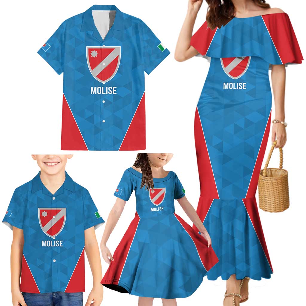 Personalized Italy Molise Family Matching Mermaid Dress and Hawaiian Shirt Inspiration Flags Style