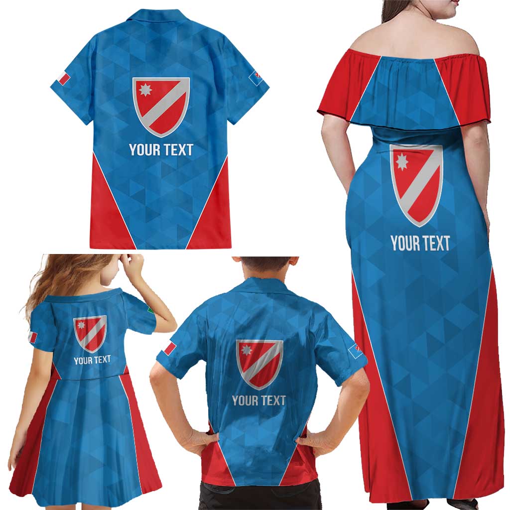 Personalized Italy Molise Family Matching Off Shoulder Maxi Dress and Hawaiian Shirt Inspiration Flags Style