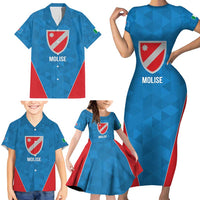 Personalized Italy Molise Family Matching Short Sleeve Bodycon Dress and Hawaiian Shirt Inspiration Flags Style