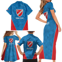 Personalized Italy Molise Family Matching Short Sleeve Bodycon Dress and Hawaiian Shirt Inspiration Flags Style