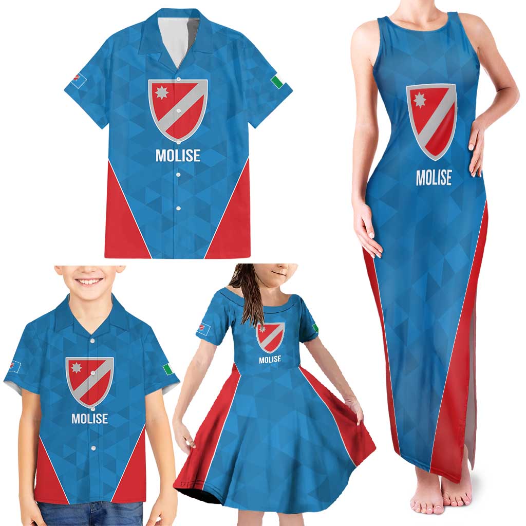 Personalized Italy Molise Family Matching Tank Maxi Dress and Hawaiian Shirt Inspiration Flags Style