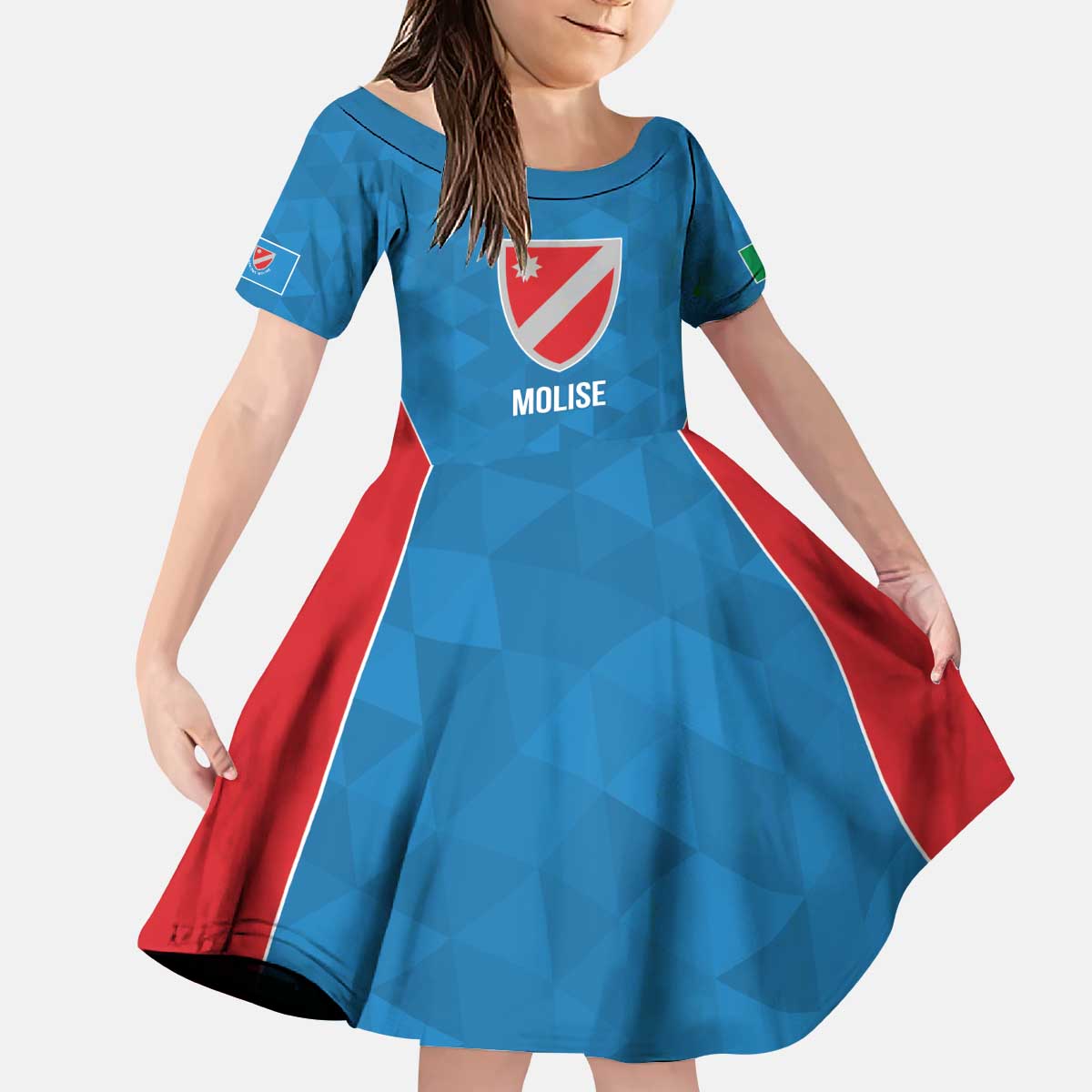 Personalized Italy Molise Kid Short Sleeve Dress Inspiration Flags Style