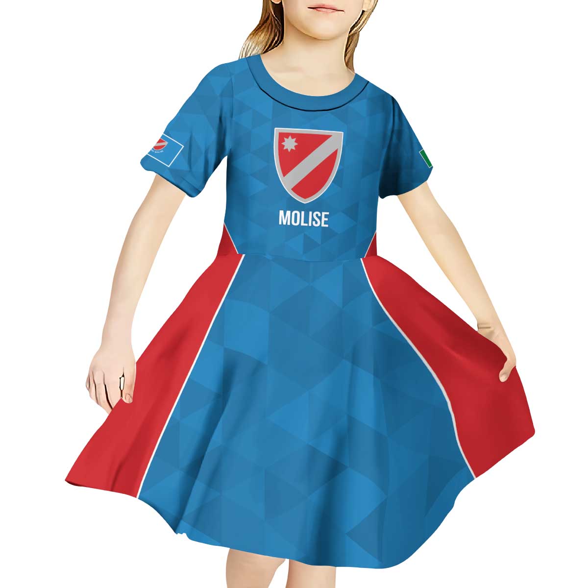 Personalized Italy Molise Kid Short Sleeve Dress Inspiration Flags Style