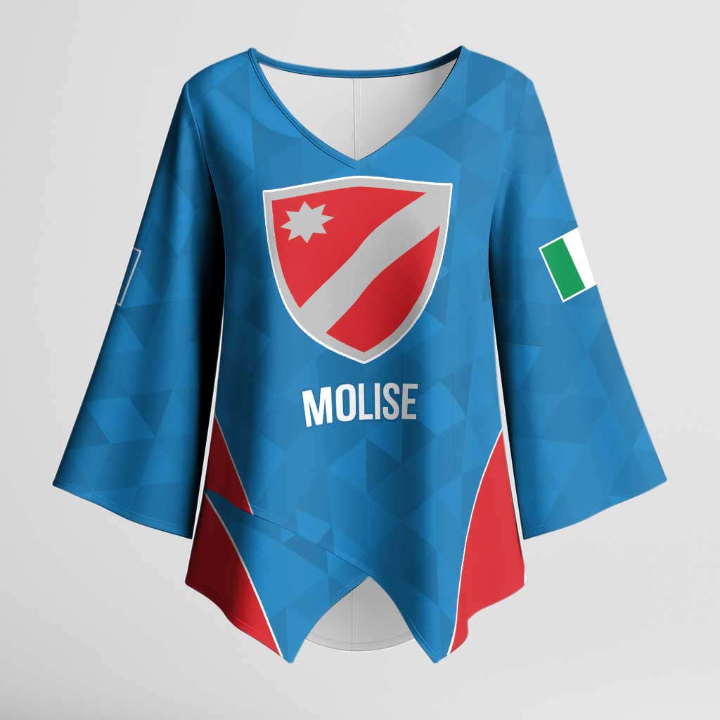 Personalized Italy Molise Kimono Sleeve Blouse Inspiration Flags Style - Wonder Print Shop