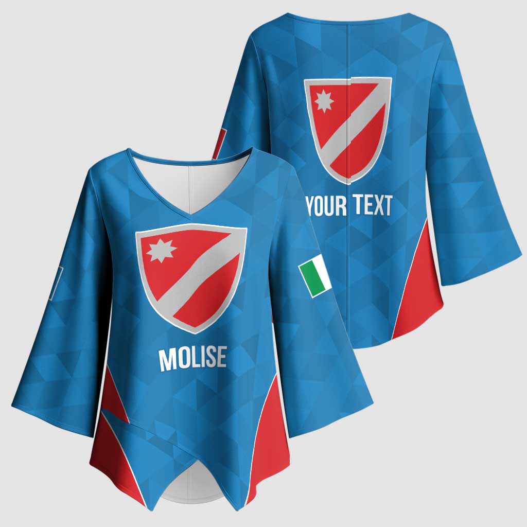 Personalized Italy Molise Kimono Sleeve Blouse Inspiration Flags Style - Wonder Print Shop