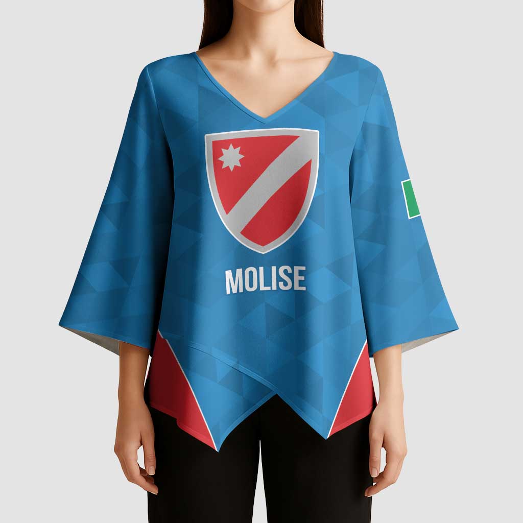 Personalized Italy Molise Kimono Sleeve Blouse Inspiration Flags Style - Wonder Print Shop