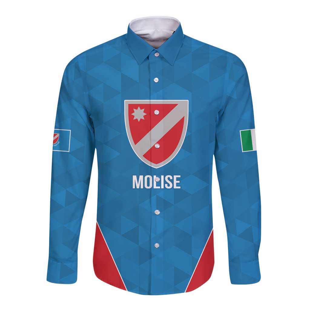 Personalized Italy Molise Long Sleeve Button Shirt Inspiration Flags Style