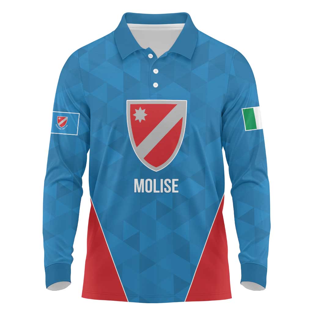 Personalized Italy Molise Long Sleeve Polo Shirt Inspiration Flags Style