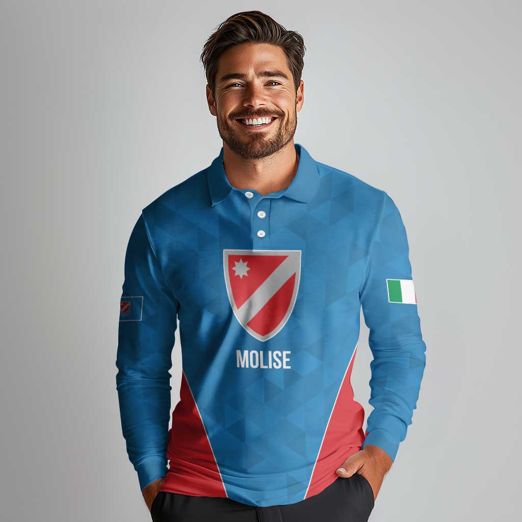 Personalized Italy Molise Long Sleeve Polo Shirt Inspiration Flags Style