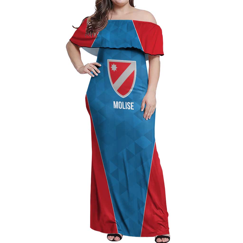 Personalized Italy Molise Off Shoulder Maxi Dress Inspiration Flags Style