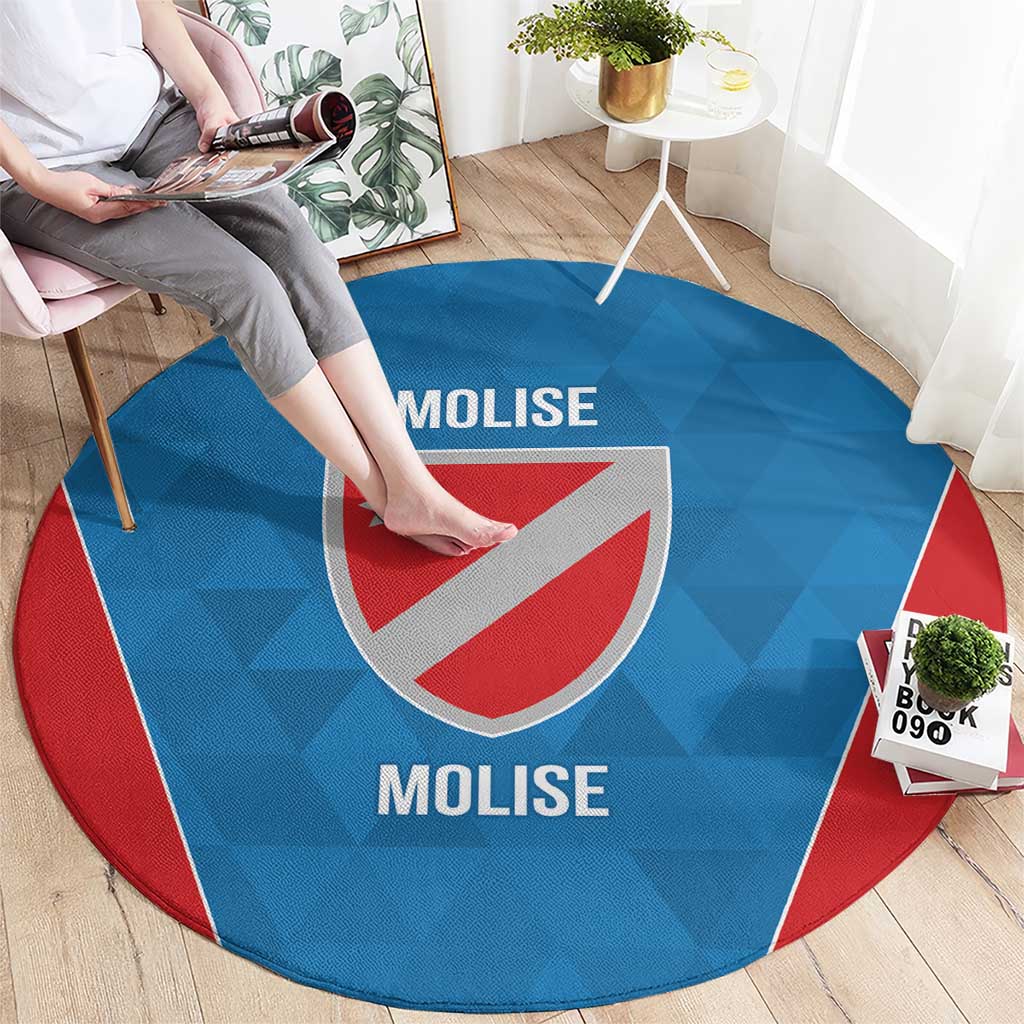 Personalized Italy Molise Round Carpet Inspiration Flags Style