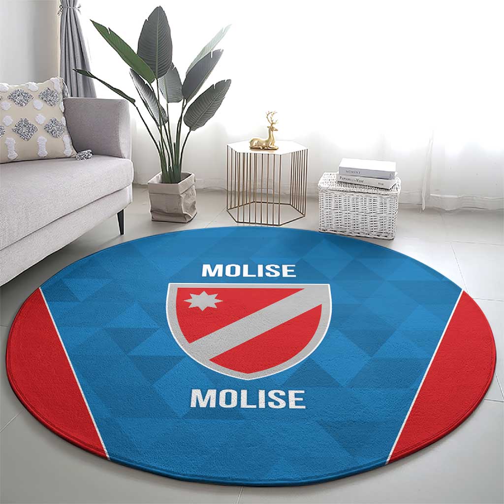 Personalized Italy Molise Round Carpet Inspiration Flags Style