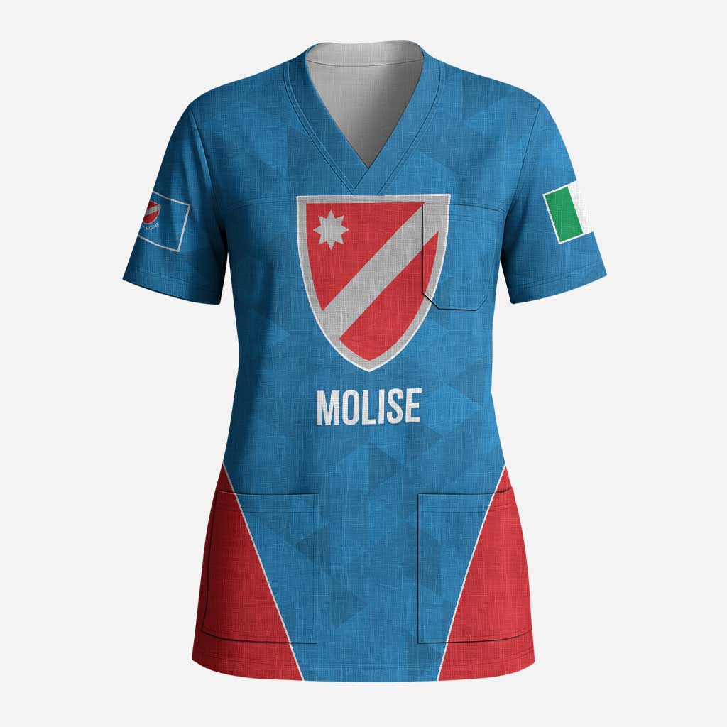 Personalized Italy Molise Scrub Top Inspiration Flags Style - Wonder Print Shop