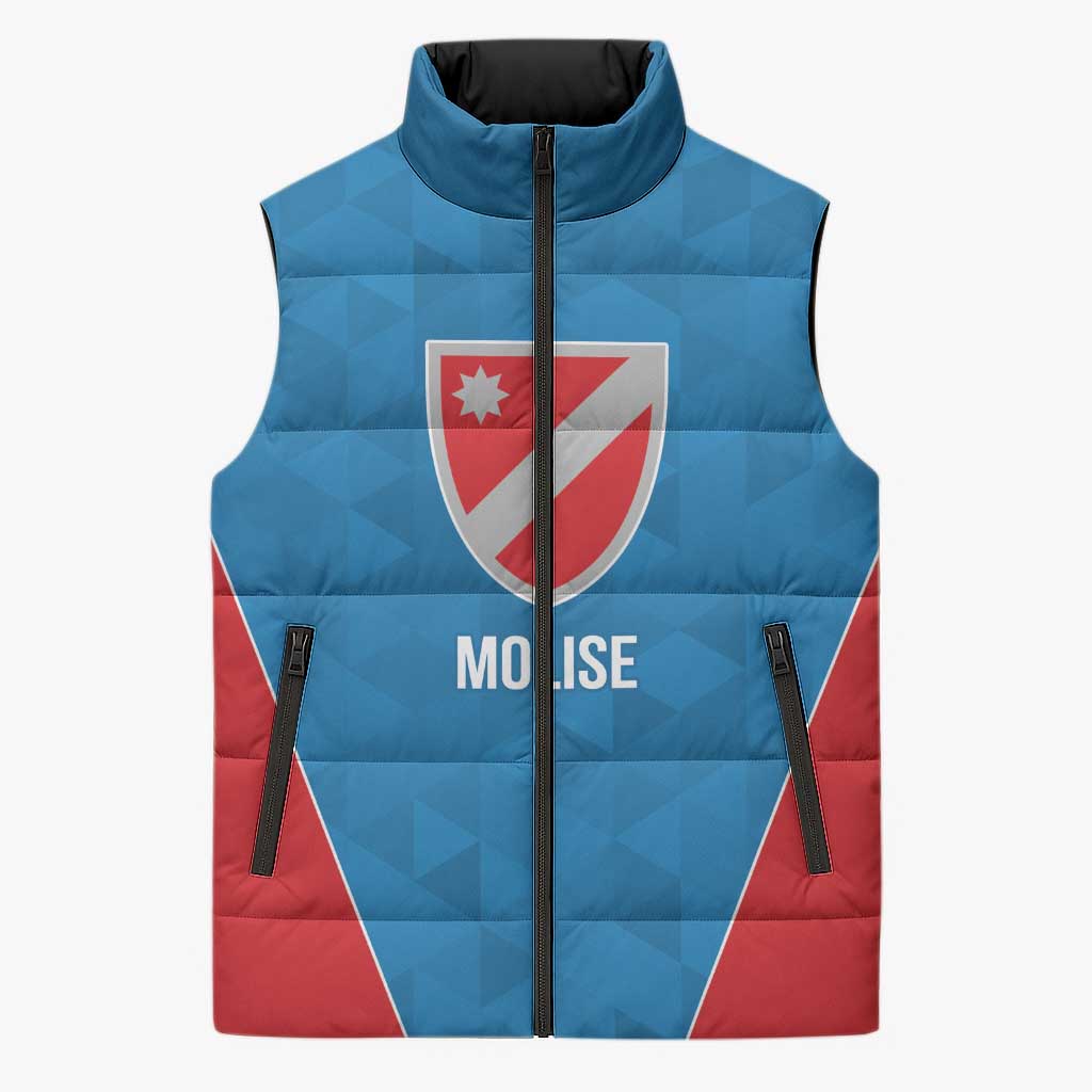Personalized Italy Molise Sleeveless Puffer Jacket Inspiration Flags Style - Wonder Print Shop