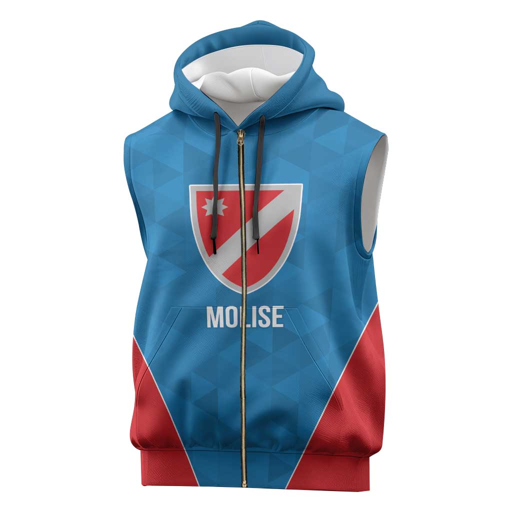 Personalized Italy Molise Sleeveless Zip Hoodie Inspiration Flags Style - Wonder Print Shop