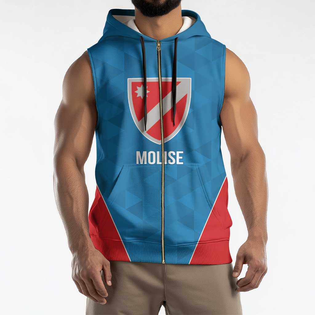 Personalized Italy Molise Sleeveless Zip Hoodie Inspiration Flags Style - Wonder Print Shop