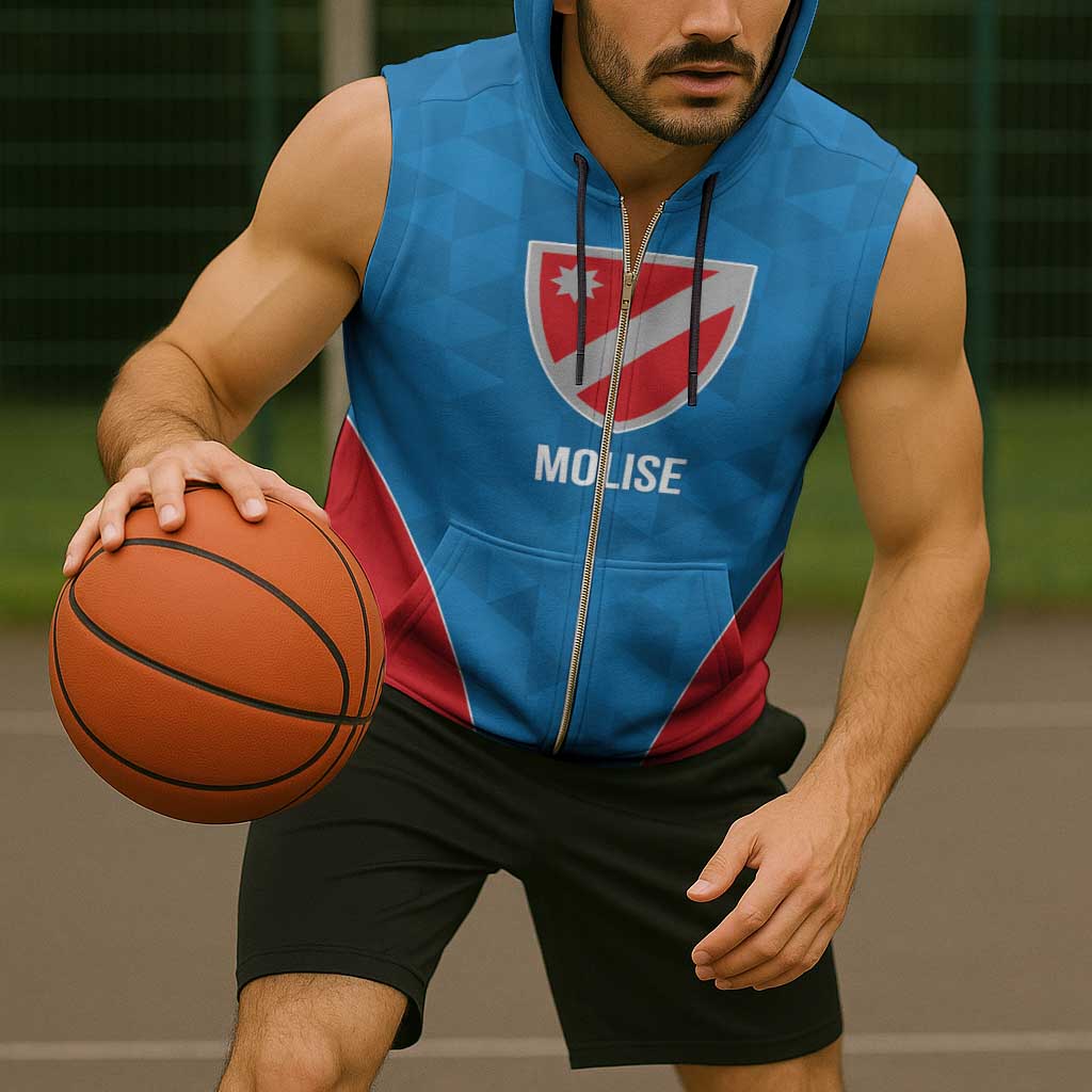 Personalized Italy Molise Sleeveless Zip Hoodie Inspiration Flags Style - Wonder Print Shop