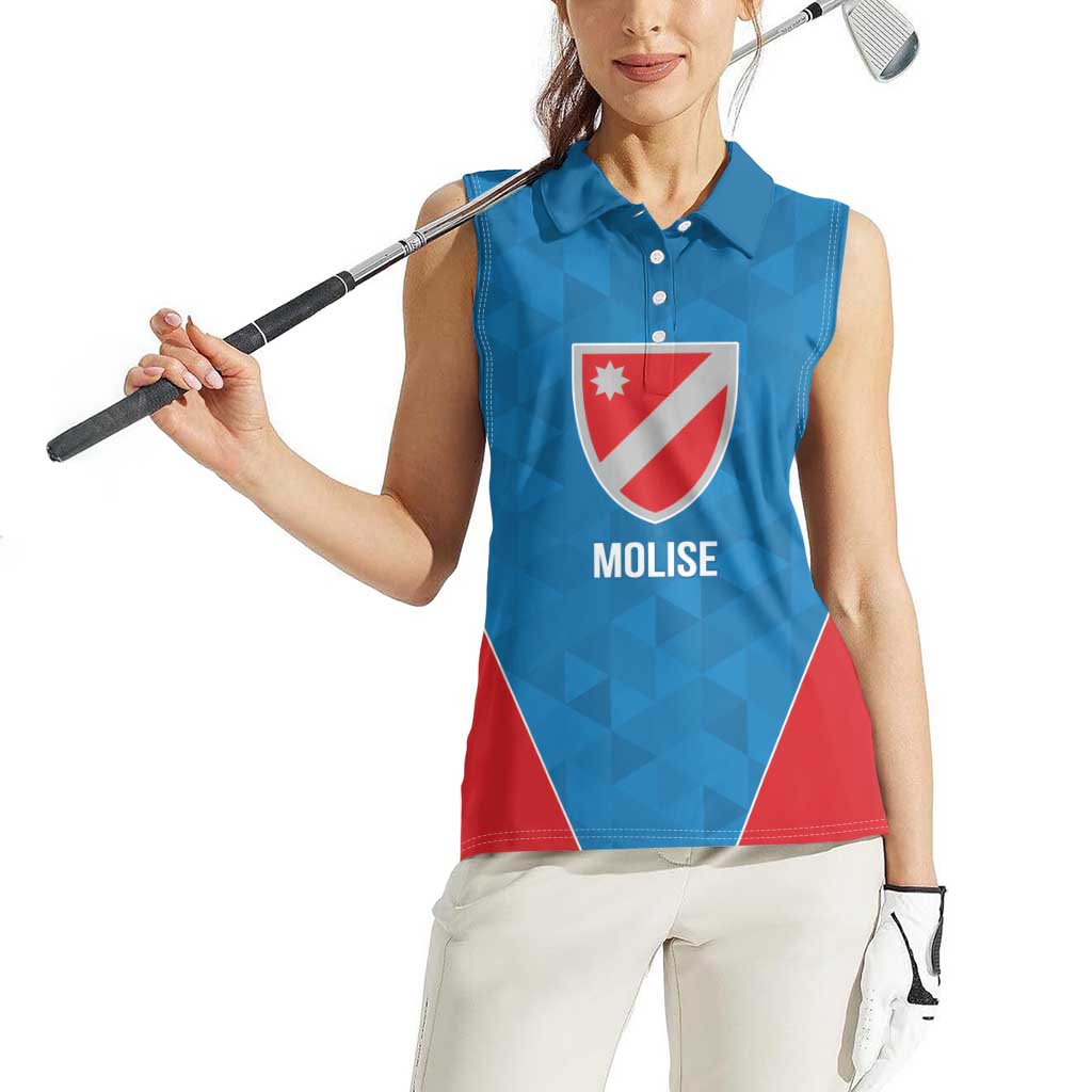 Personalized Italy Molise Women Sleeveless Polo Shirt Inspiration Flags Style