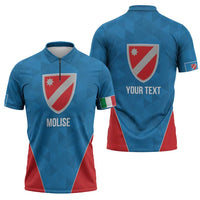 Personalized Italy Molise Zipper Polo Shirt Inspiration Flags Style - Wonder Print Shop