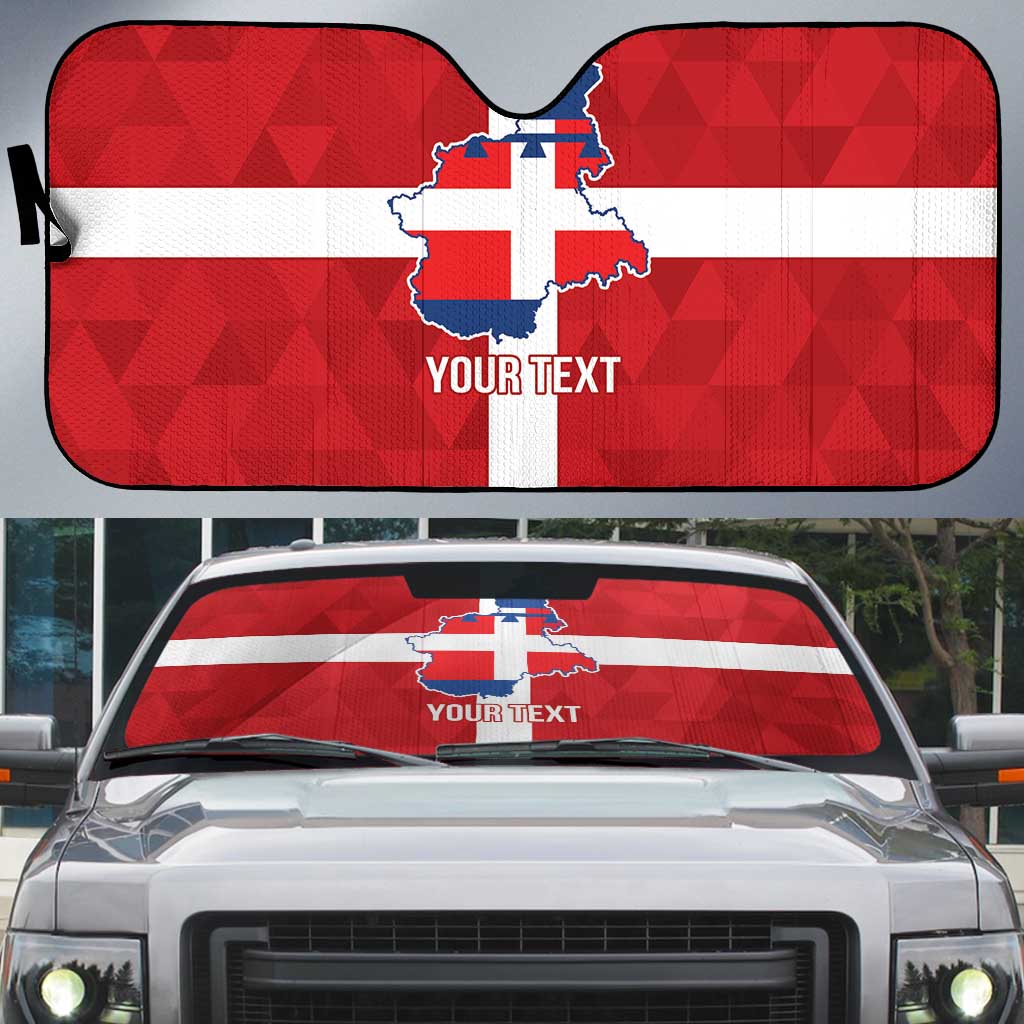 Personalized Italy Piedmont Auto Sun Shade Inspiration Flags Style - Wonder Print Shop