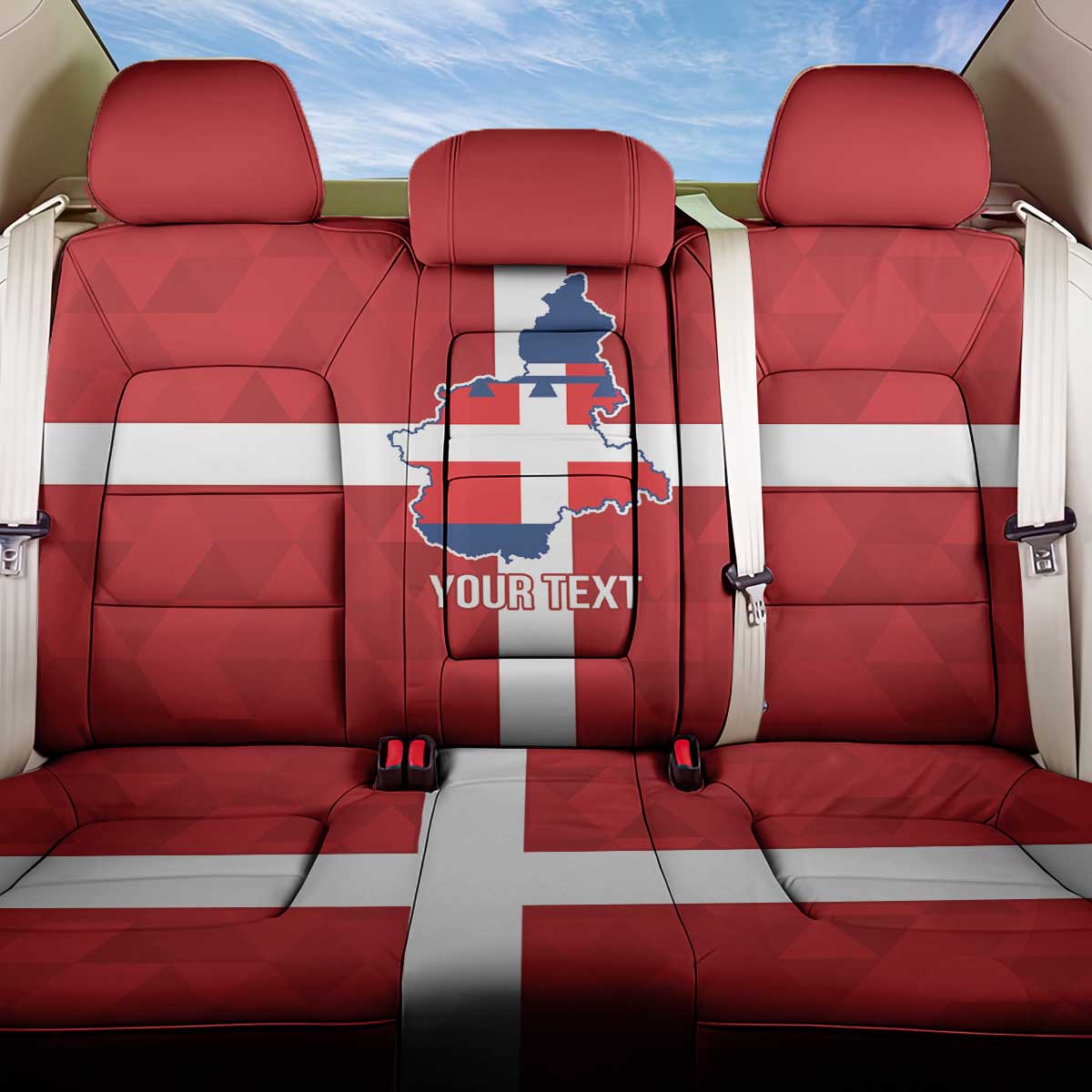 Personalized Italy Piedmont Back Car Seat Cover Inspiration Flags Style