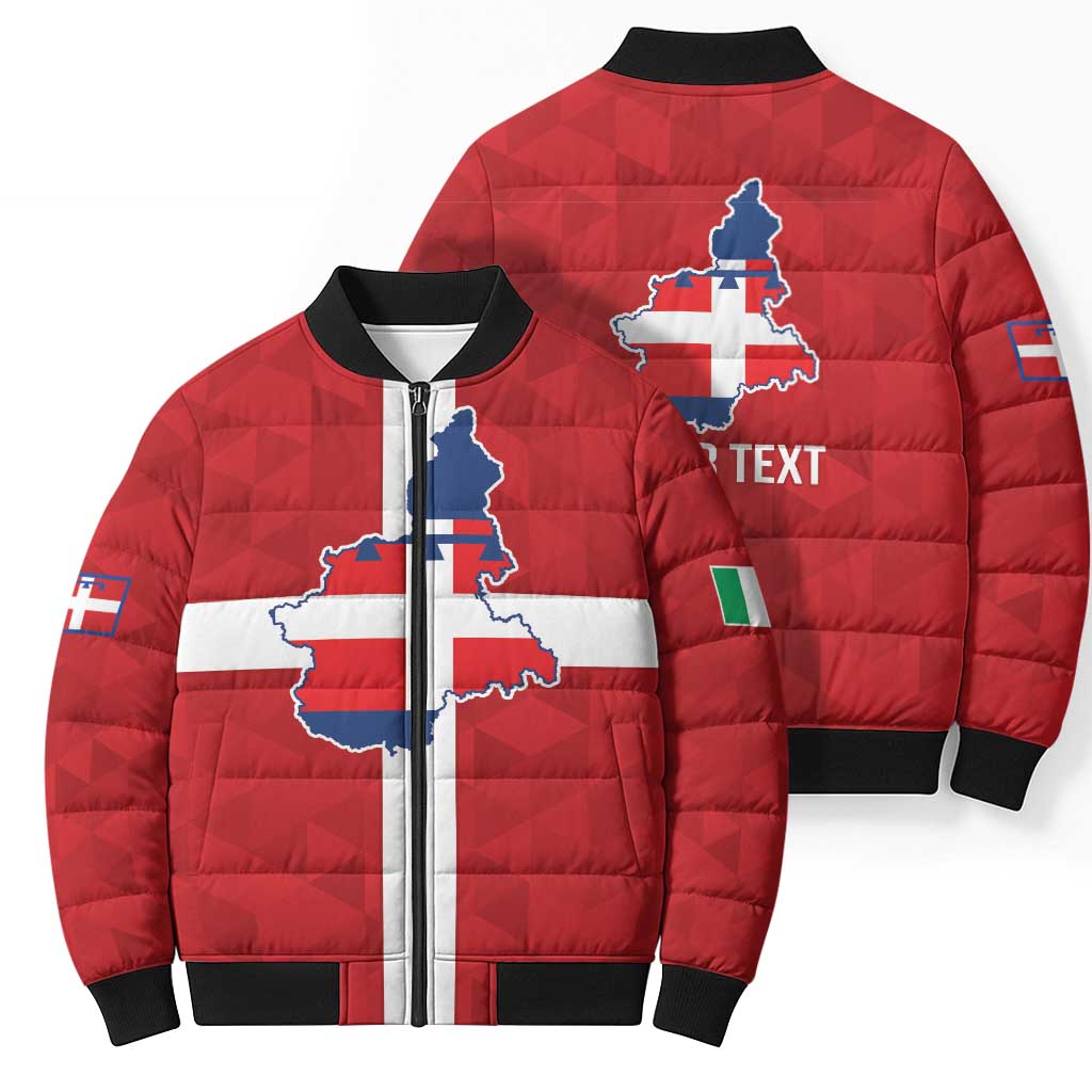 Personalized Italy Piedmont Bomber Puffer Jacket Inspiration Flags Style - Wonder Print Shop