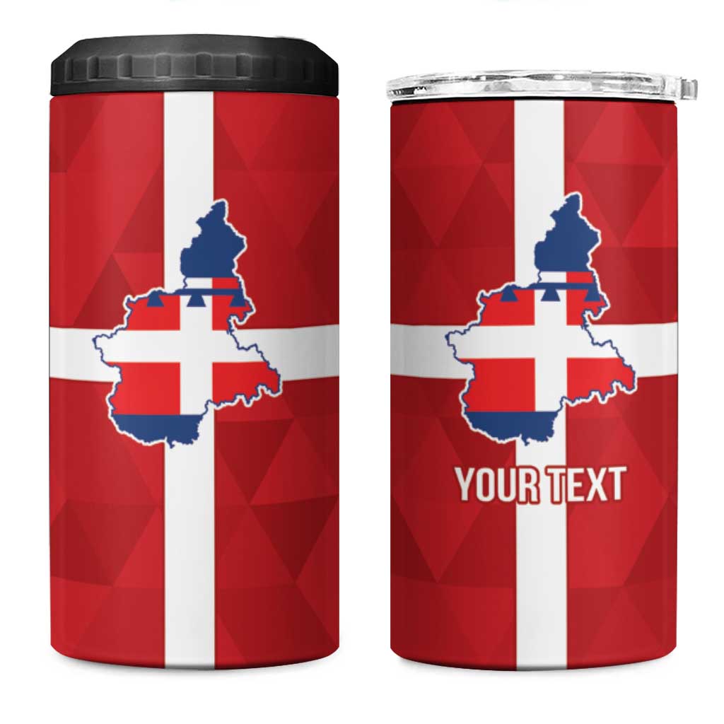 Personalized Italy Piedmont 4 in 1 Can Cooler Tumbler Inspiration Flags Style