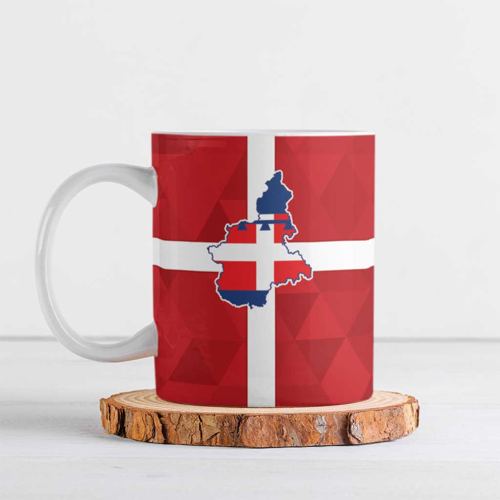 Personalized Italy Piedmont Ceramic Mug Inspiration Flags Style - Wonder Print Shop