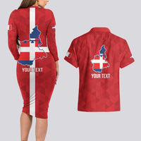 Personalized Italy Piedmont Couples Matching Long Sleeve Bodycon Dress and Hawaiian Shirt Inspiration Flags Style