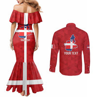 Personalized Italy Piedmont Couples Matching Mermaid Dress and Long Sleeve Button Shirt Inspiration Flags Style