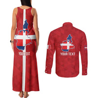 Personalized Italy Piedmont Couples Matching Tank Maxi Dress and Long Sleeve Button Shirt Inspiration Flags Style