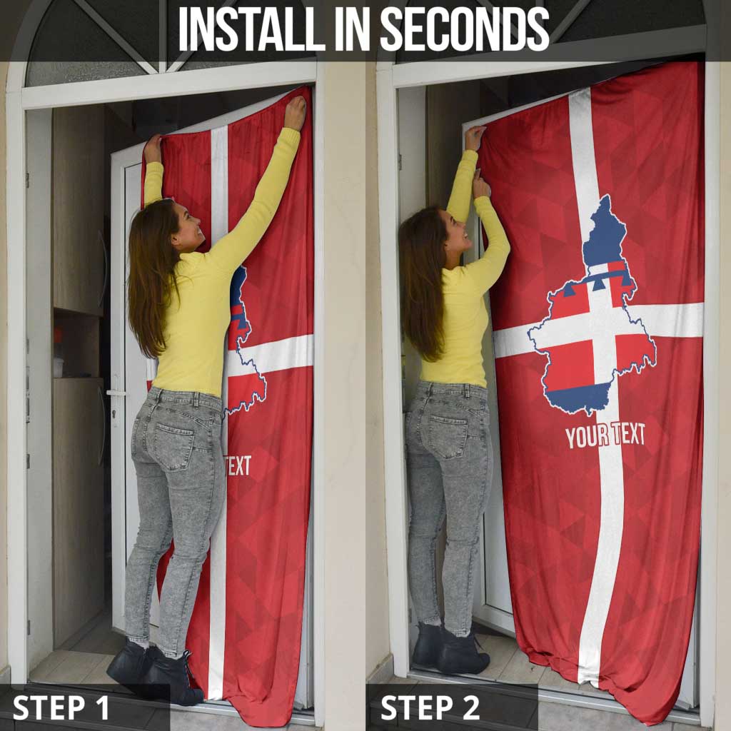 Personalized Italy Piedmont Door Cover Inspiration Flags Style - Wonder Print Shop