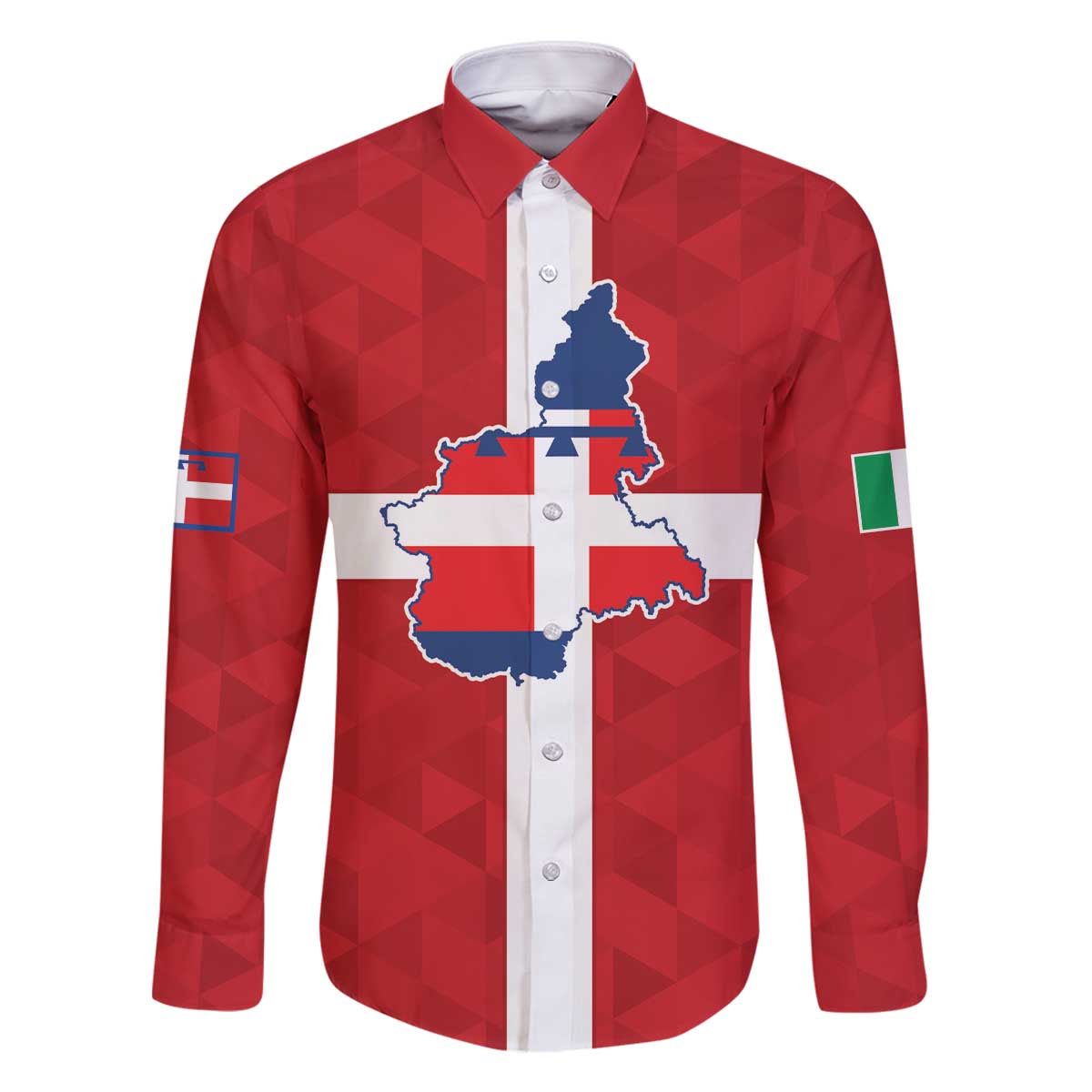 Personalized Italy Piedmont Family Matching Off The Shoulder Long Sleeve Dress and Hawaiian Shirt Inspiration Flags Style