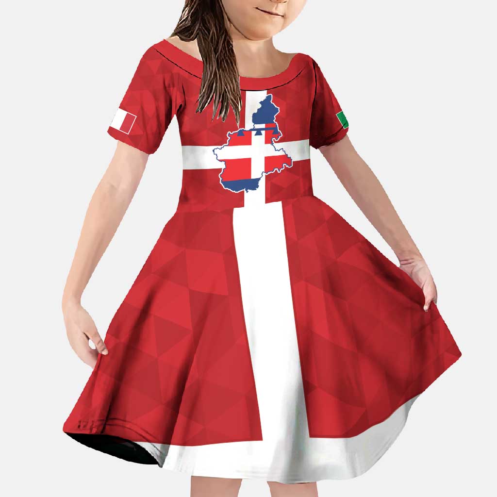 Personalized Italy Piedmont Family Matching Off Shoulder Maxi Dress and Hawaiian Shirt Inspiration Flags Style