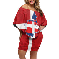 Personalized Italy Piedmont Family Matching Off Shoulder Short Dress and Hawaiian Shirt Inspiration Flags Style
