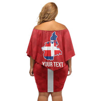 Personalized Italy Piedmont Family Matching Off Shoulder Short Dress and Hawaiian Shirt Inspiration Flags Style
