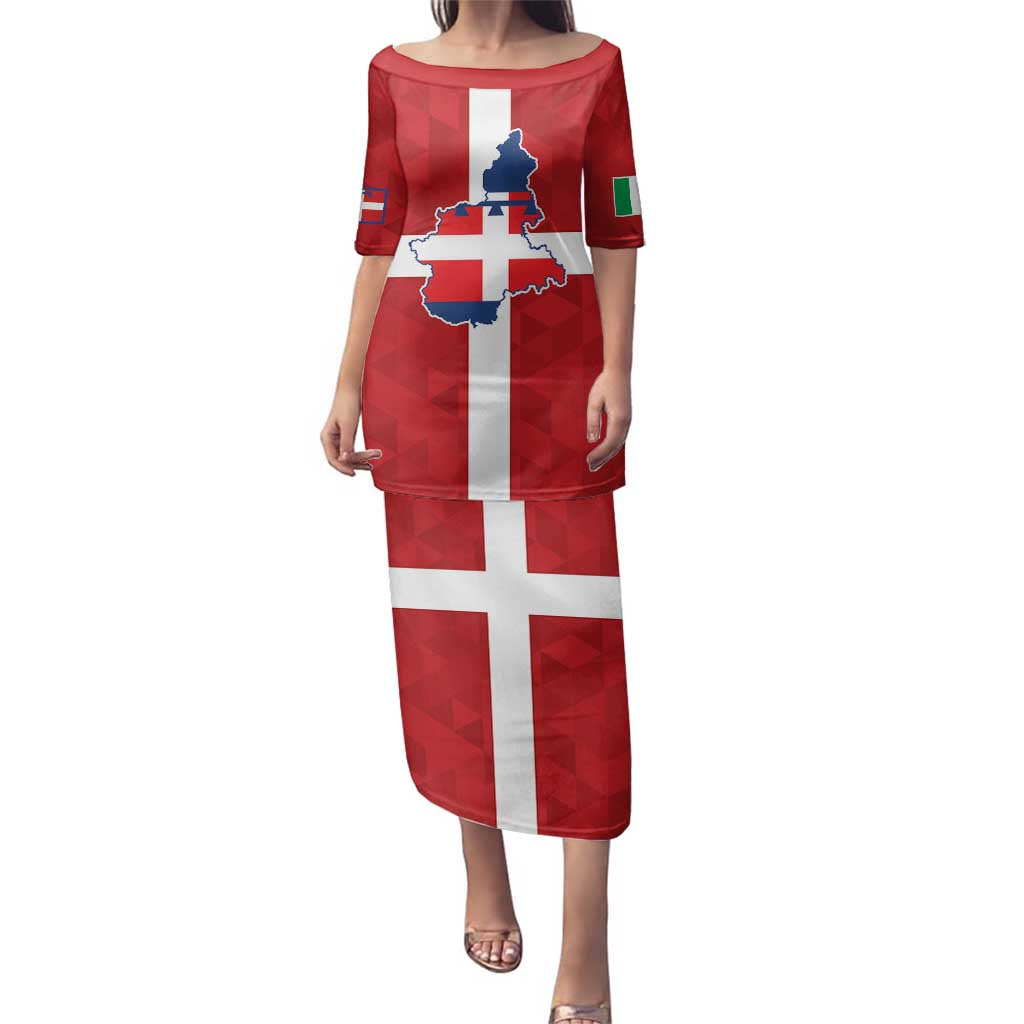 Personalized Italy Piedmont Family Matching Puletasi and Hawaiian Shirt Inspiration Flags Style