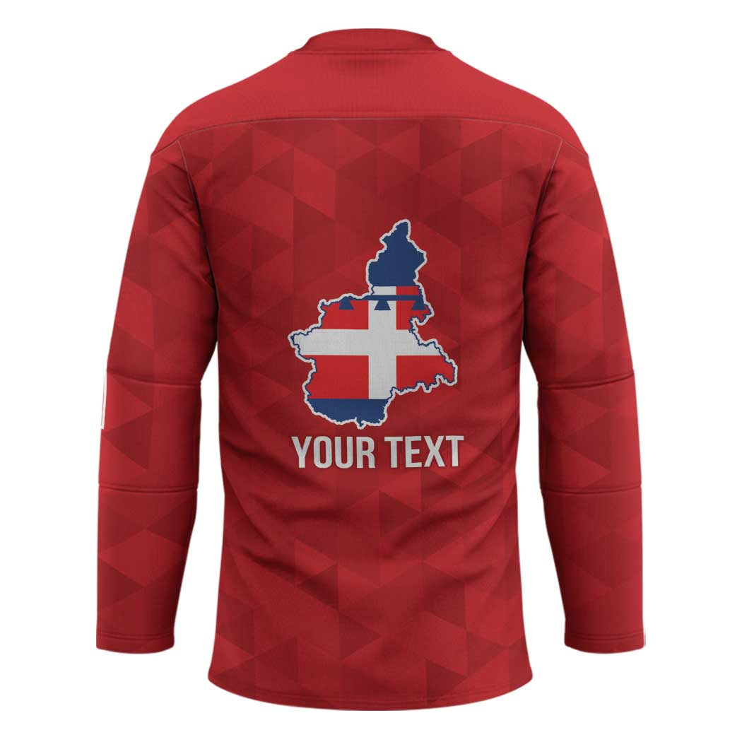 Personalized Italy Piedmont Hockey Jersey Inspiration Flags Style - Wonder Print Shop