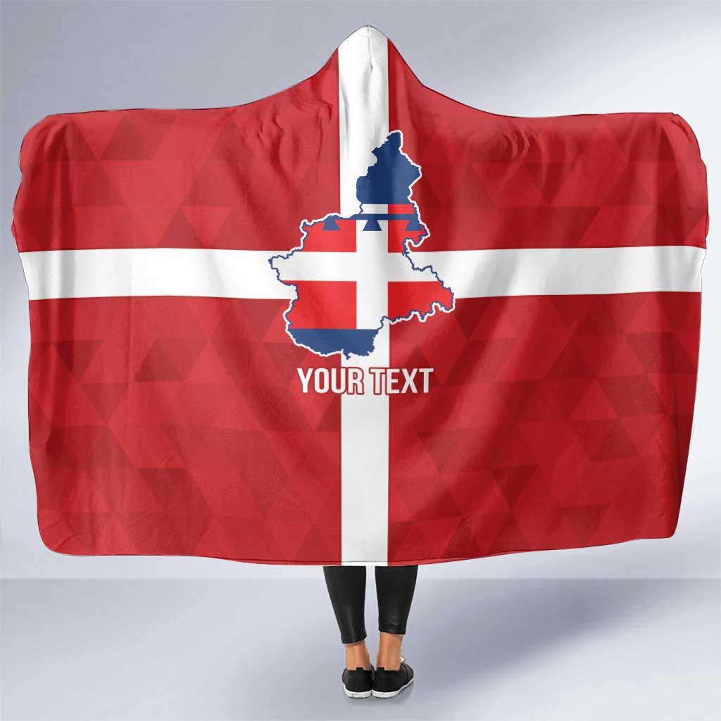 Personalized Italy Piedmont Hooded Blanket Inspiration Flags Style