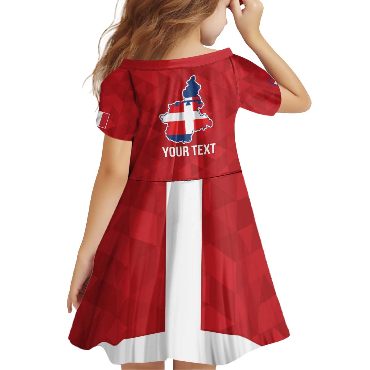 Personalized Italy Piedmont Kid Short Sleeve Dress Inspiration Flags Style