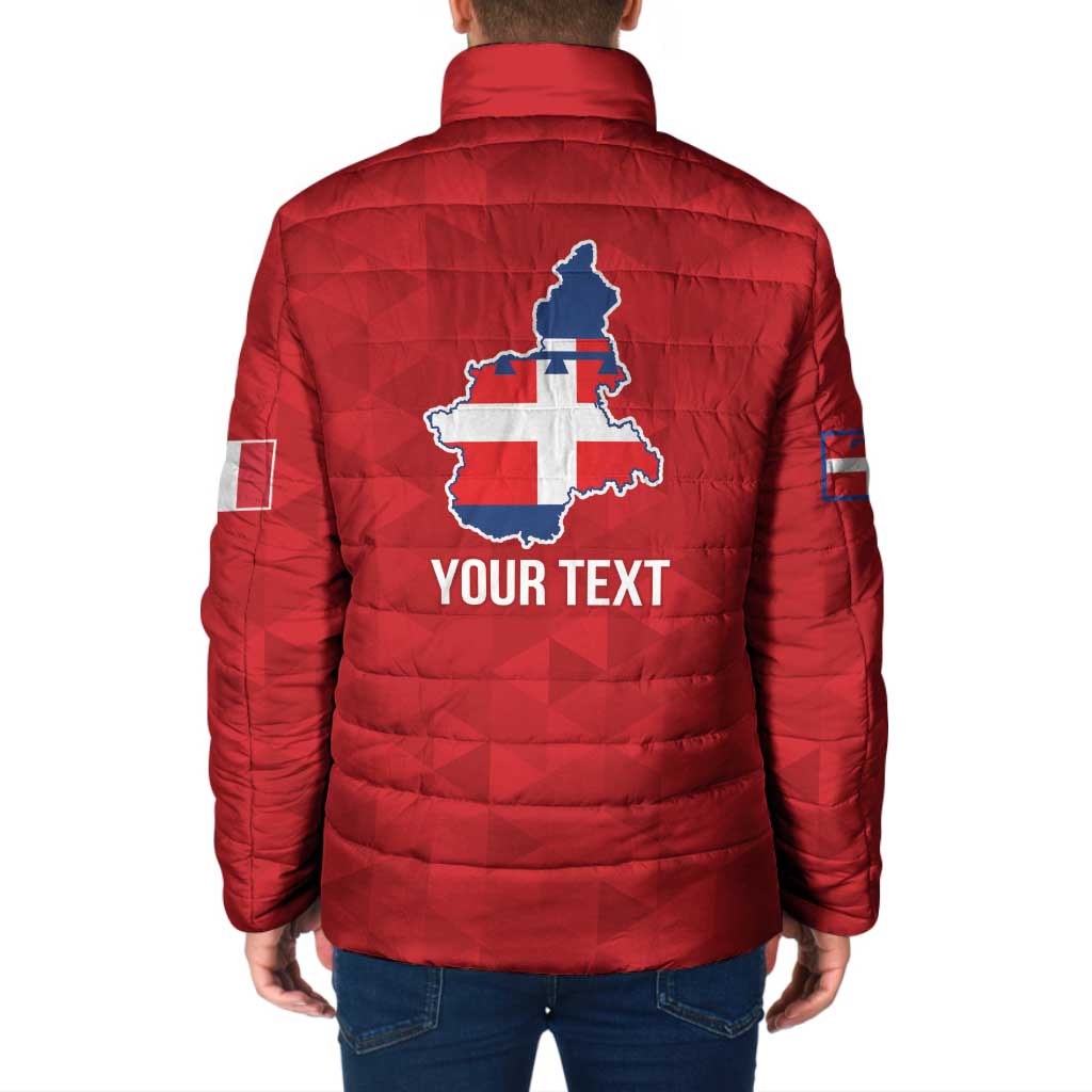 Personalized Italy Piedmont Padded Jacket Inspiration Flags Style - Wonder Print Shop