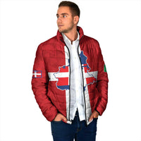 Personalized Italy Piedmont Padded Jacket Inspiration Flags Style - Wonder Print Shop
