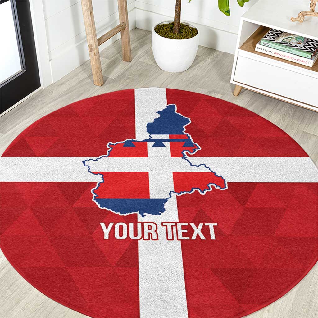Personalized Italy Piedmont Round Carpet Inspiration Flags Style