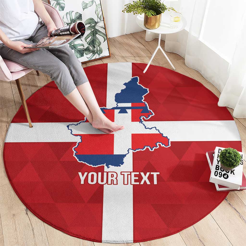 Personalized Italy Piedmont Round Carpet Inspiration Flags Style