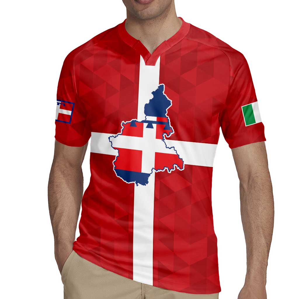 Personalized Italy Piedmont Rugby Jersey Inspiration Flags Style