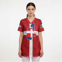 Personalized Italy Piedmont Scrub Top Inspiration Flags Style - Wonder Print Shop