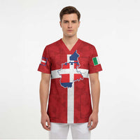 Personalized Italy Piedmont Scrub Top Inspiration Flags Style - Wonder Print Shop