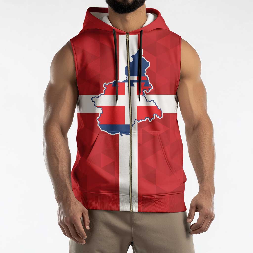 Personalized Italy Piedmont Sleeveless Zip Hoodie Inspiration Flags Style - Wonder Print Shop