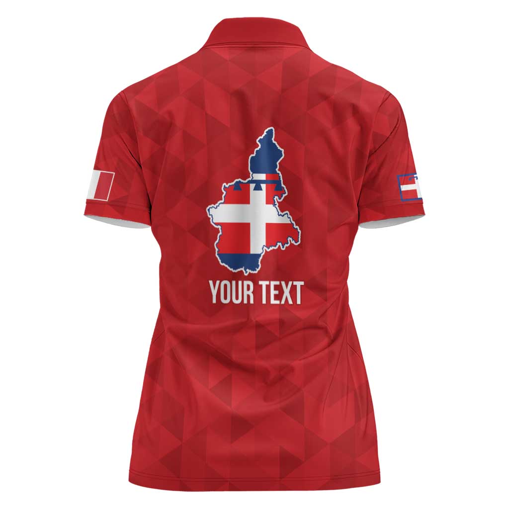 Personalized Italy Piedmont Women Polo Shirt Inspiration Flags Style