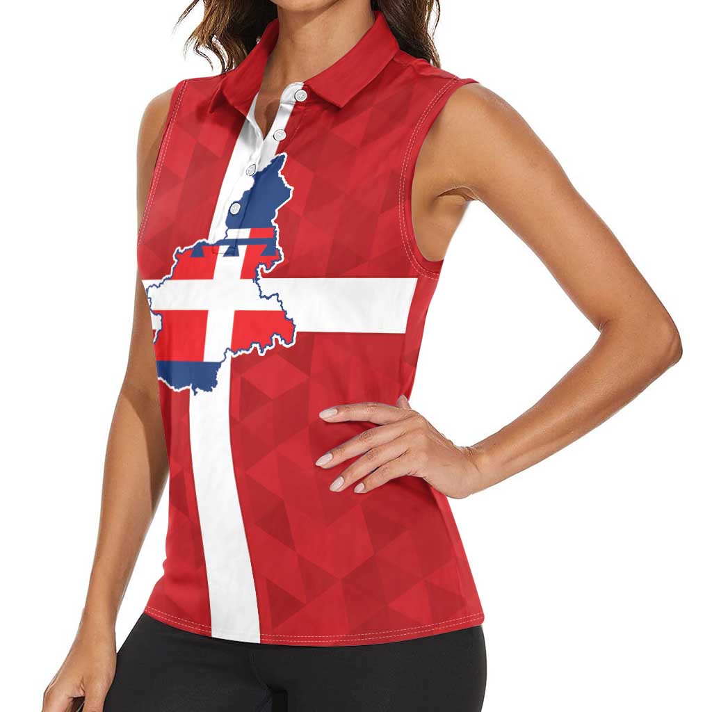 Personalized Italy Piedmont Women Sleeveless Polo Shirt Inspiration Flags Style